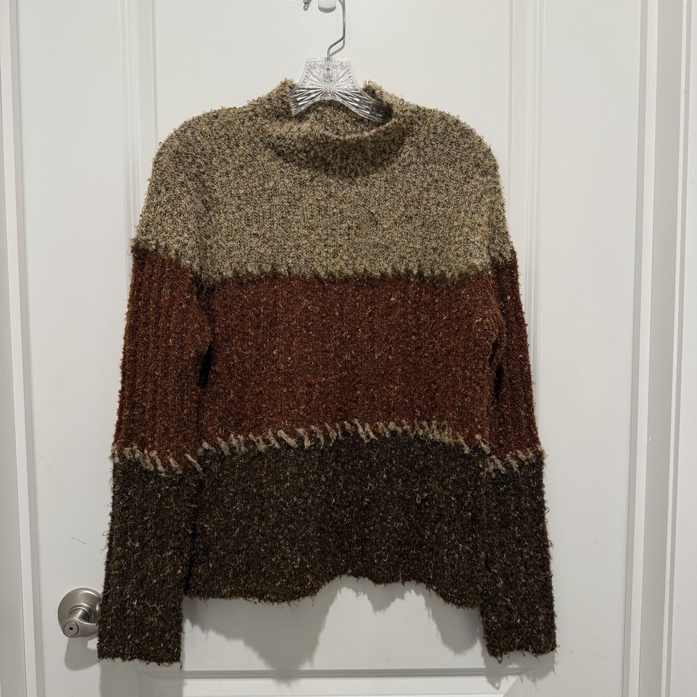 Vintage Fiorlini International Mohair Sweater Womens Med Fuzzy Autumn Colors